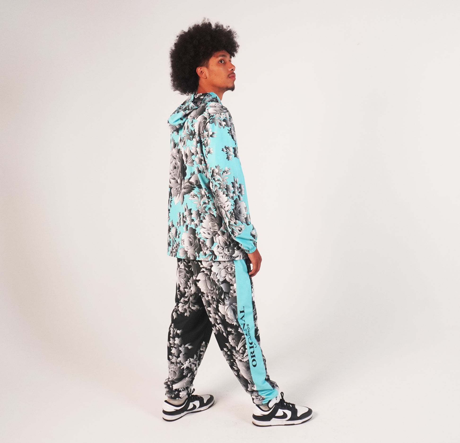 Silver & Turquoise Windbreaker